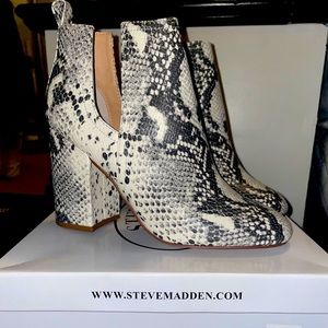 Steve Madden faux Snakeskin booties